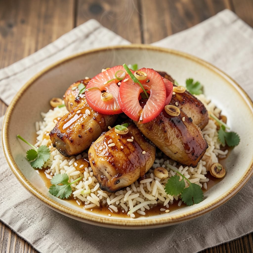 Air Fryer Pineapple Chicken and Rice Recipe: Tropical Crispy Bites with Sweet Heat