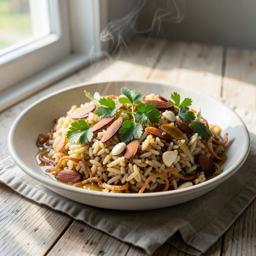 Applebee's Rice Pilaf Recipe: Creamy Garlic-Herb Pilaf With Toasted Almonds