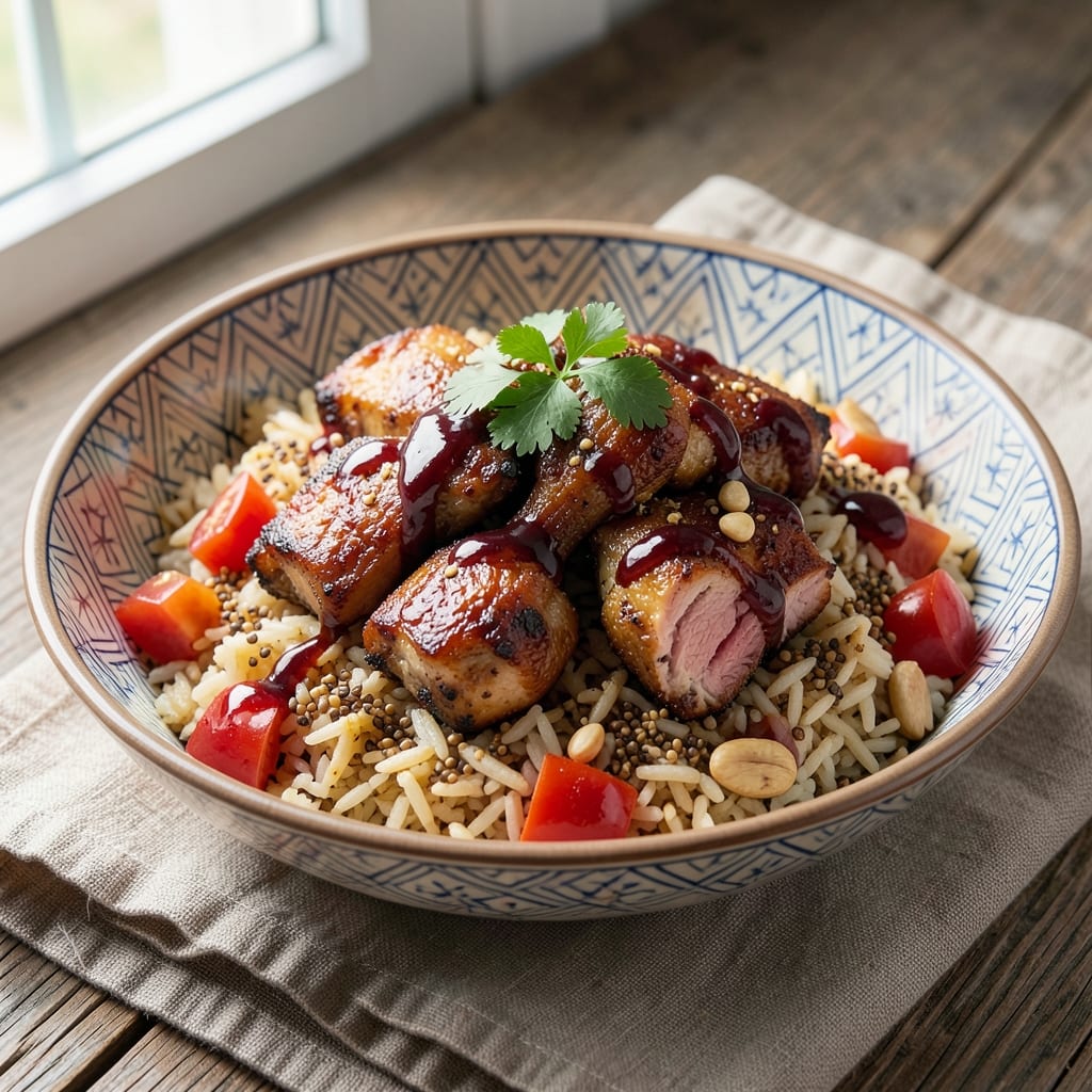 Arabic Fried Rice Recipe: Spiced Tomato and Pomegranate Zest