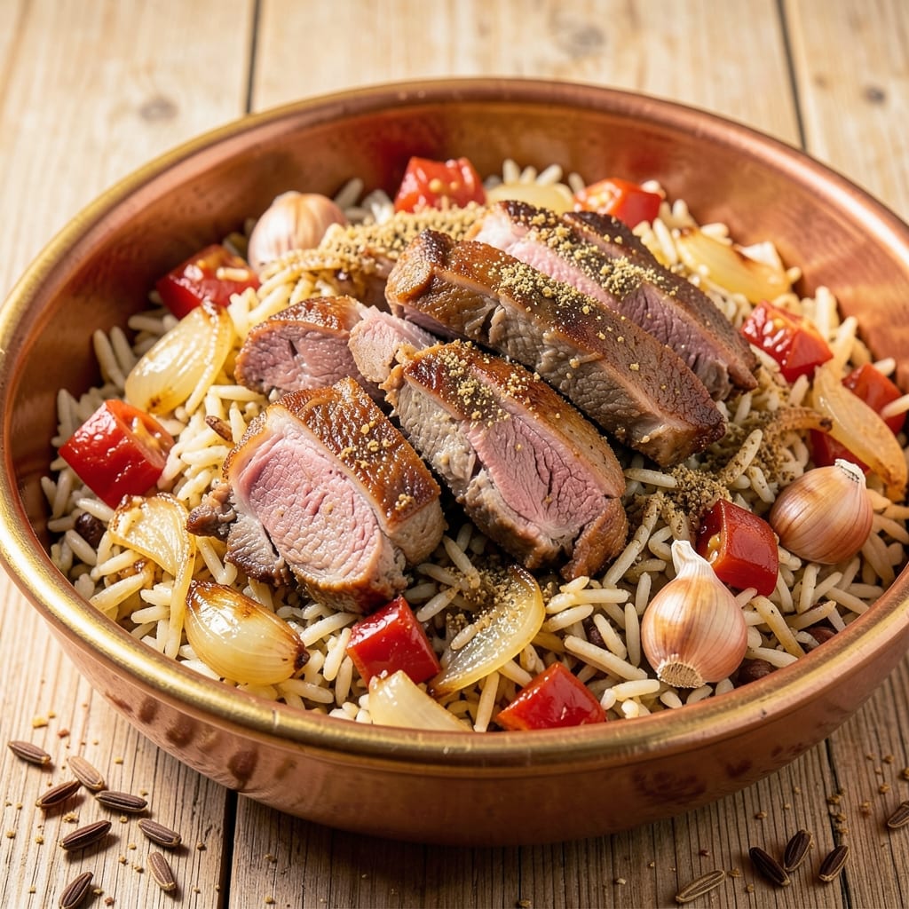 Arabian Kabsa Rice Recipe: Spiced Lamb and Tomato Fragrance in One Pot