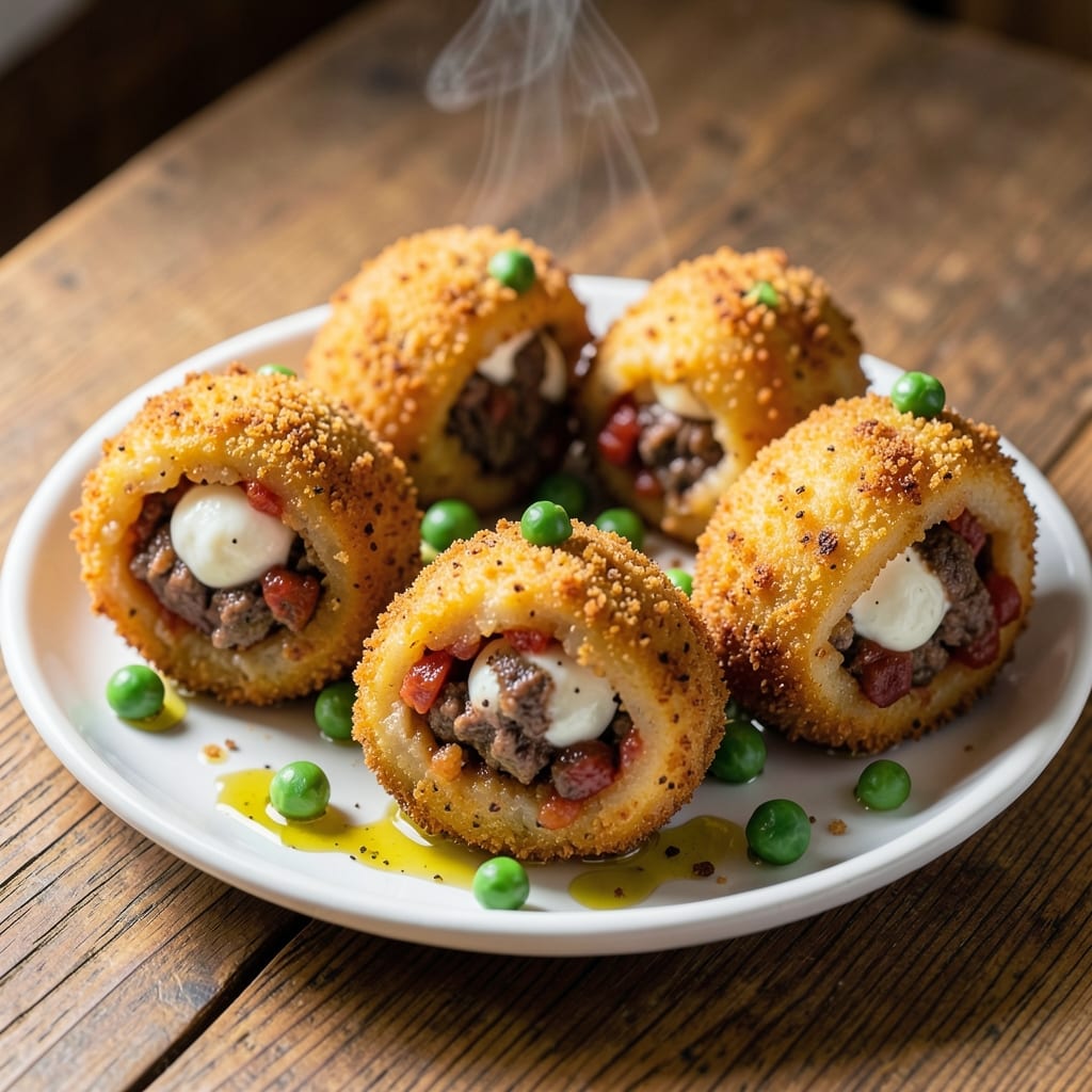 Arancini Rice Recipe: Crispy Fried Balls with Melty Mozzarella Hearts