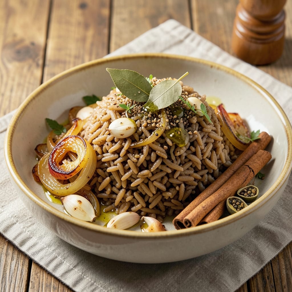 Aroma Brown Rice Recipe: Fragrant Jasmine Basmati with Toasted Spice Crunch