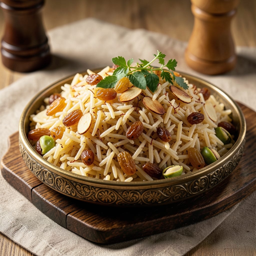 Arabic Sweet Rice Recipe: Fragrant Saffron and Rosewater Delight