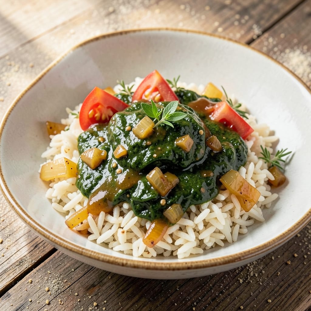 African Spinach and Rice Recipe: One-Pot Fragrant Spice Harmony