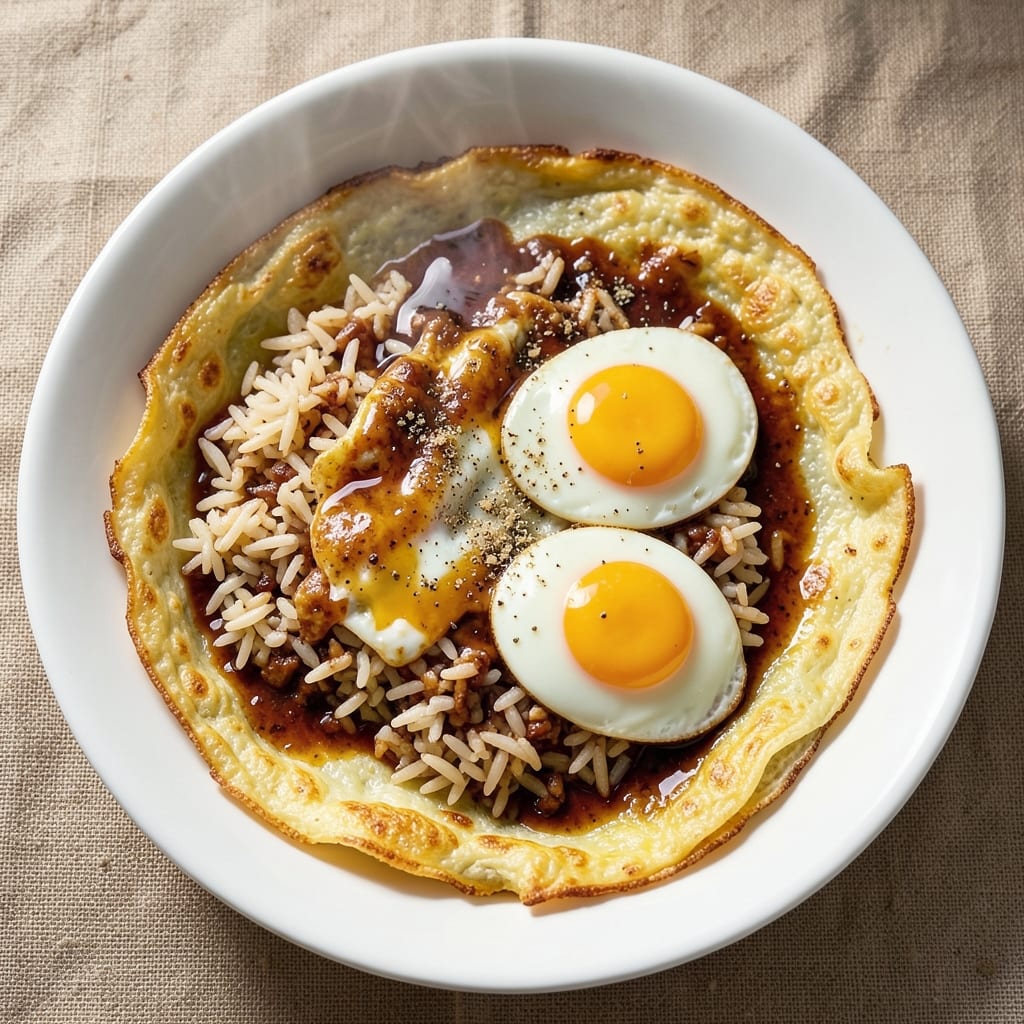 Adobo Fried Rice Omelette Recipe: Filipino Breakfast Fusion in One Pan