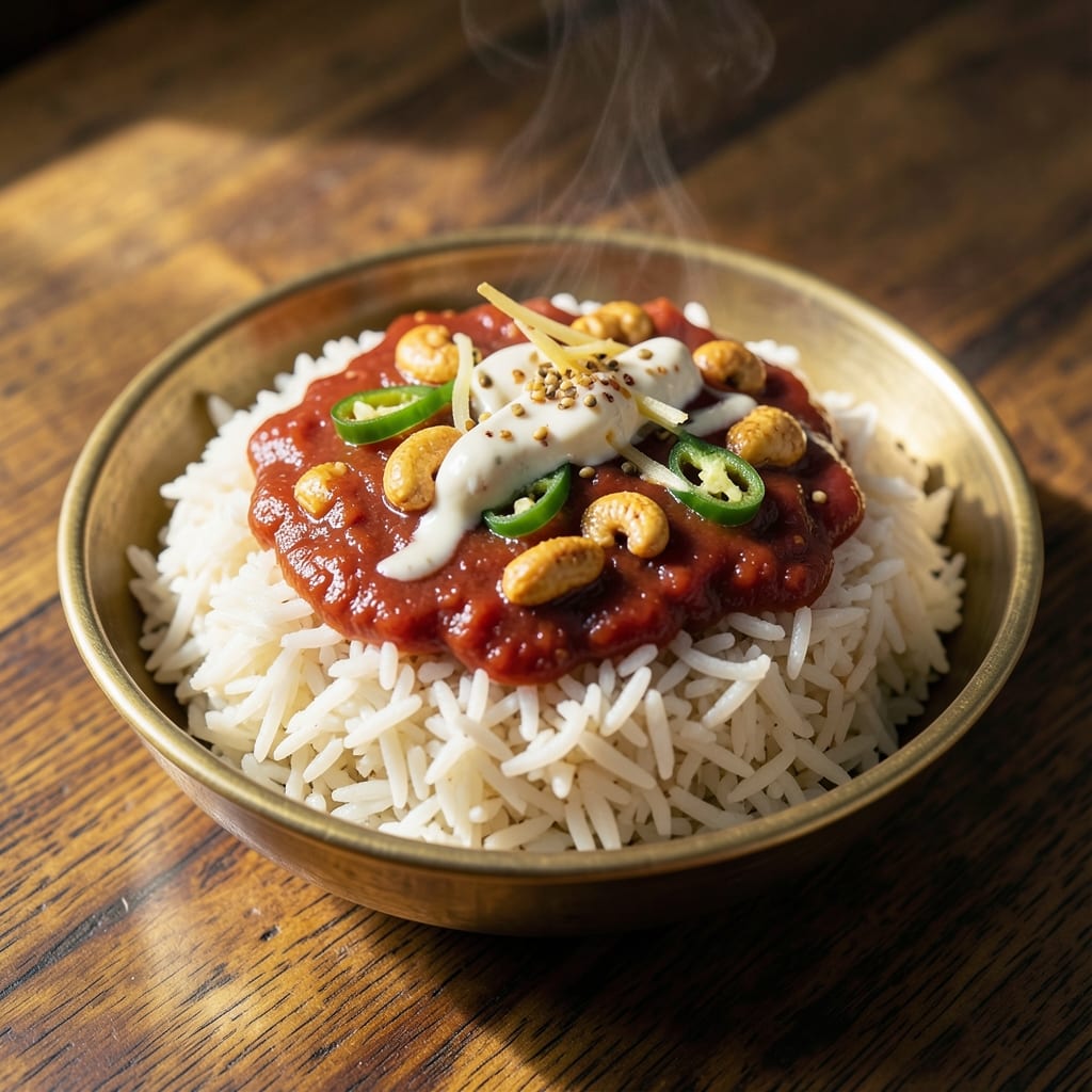 Andhra Bagara Rice Recipe: Spiced Tomato Gravy Over Fragrant Basmati