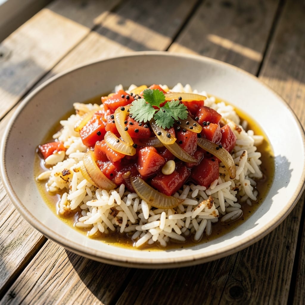 Aaron Sanchez's Mexican Rice Recipe: Smoky Tomato-Cilantro Crust in 30 Minutes