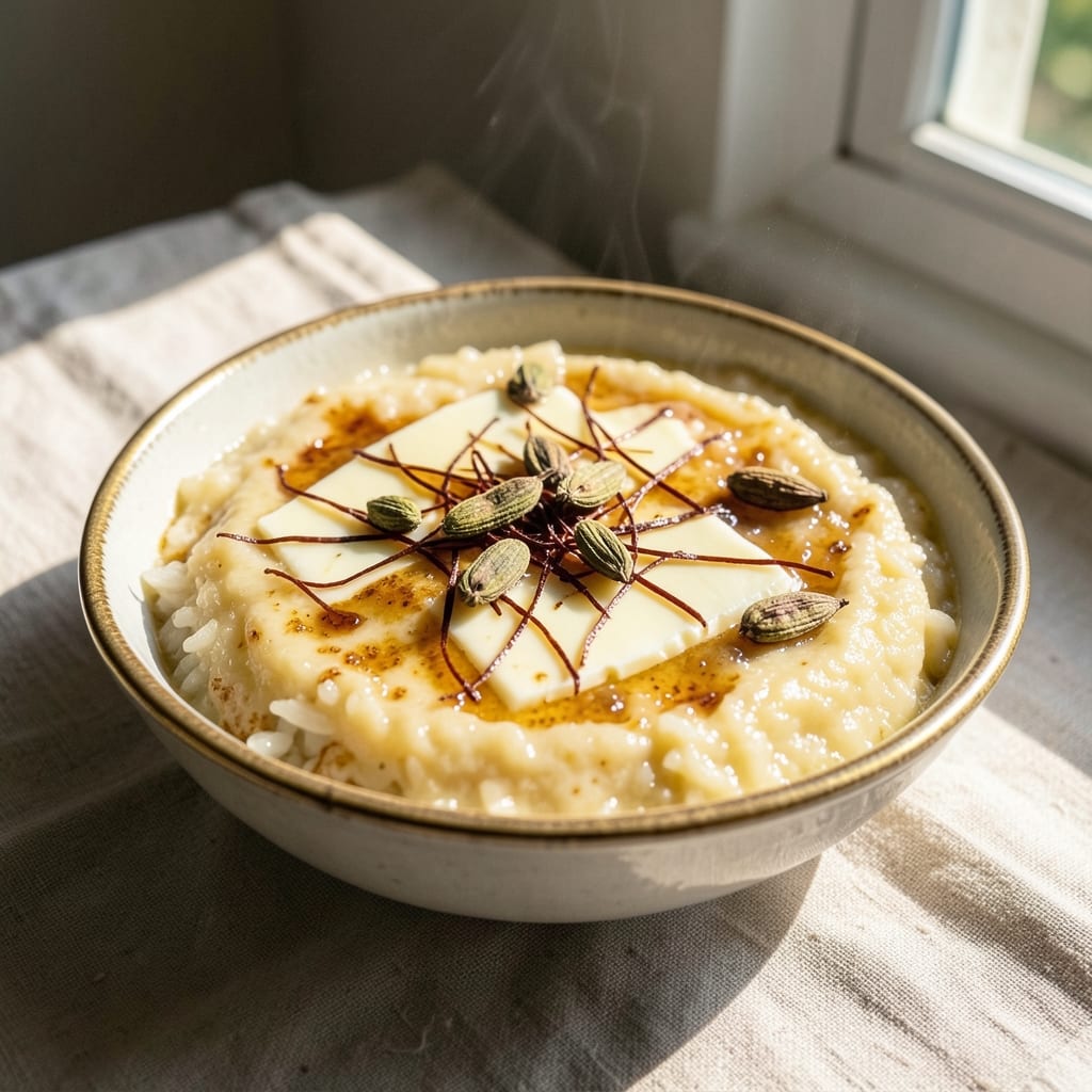 Armenian Rice Pudding Recipe: Saffron-Infused Creaminess With Toasted Cardamom Crunch
