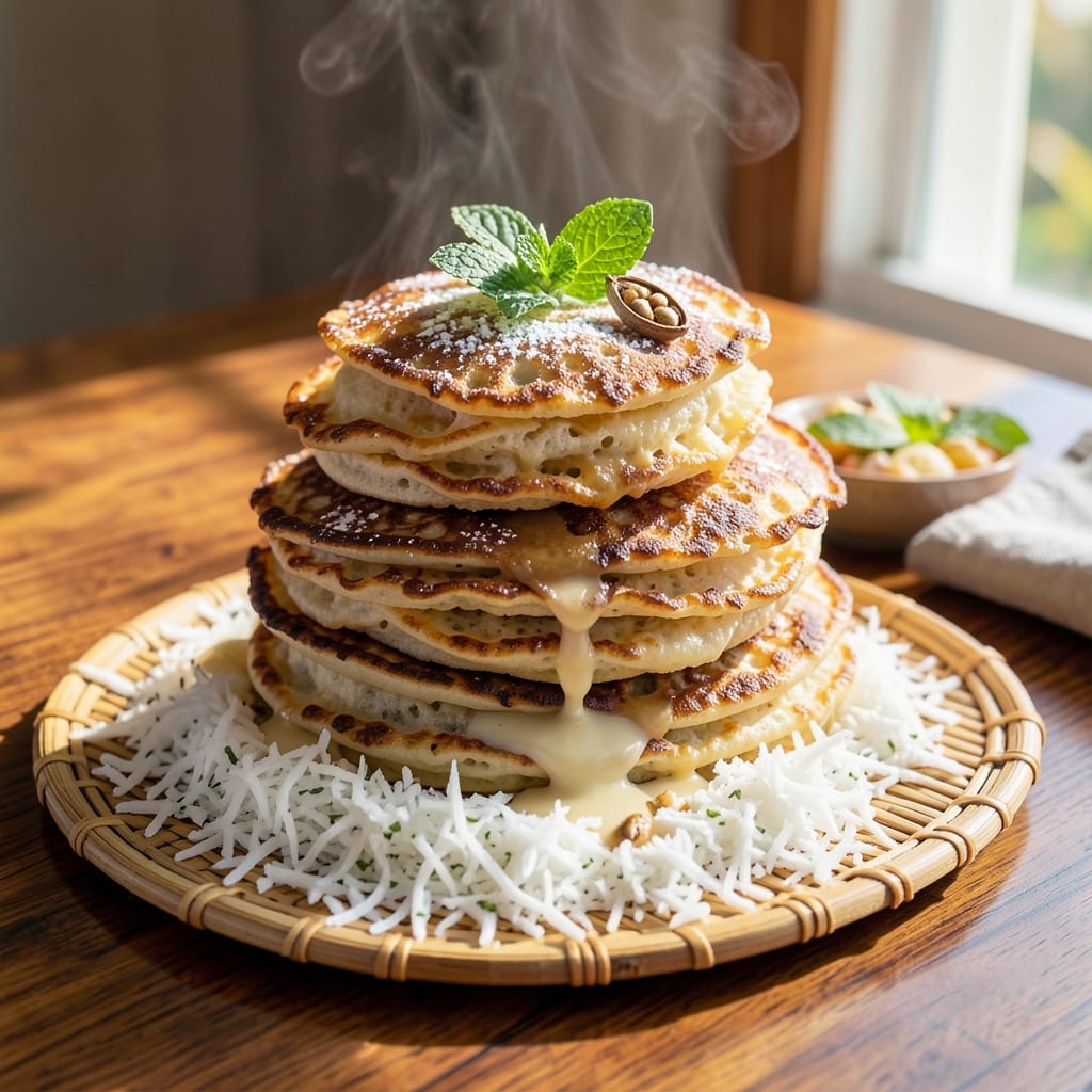 Appam Recipe With Idli Rice: Lacy Coconut Caps Fluffy Inside