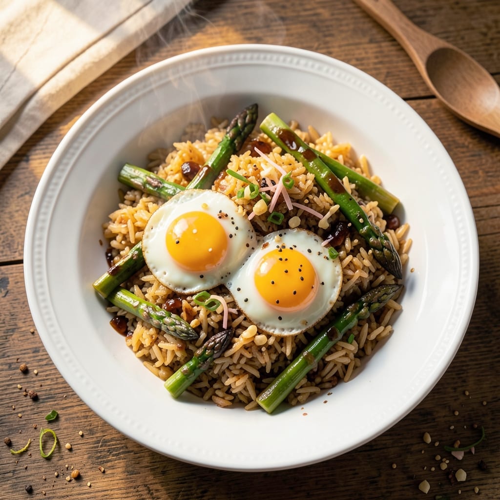 Asparagus Fried Rice Recipe: Bright Green Bites in One-Pan Magic