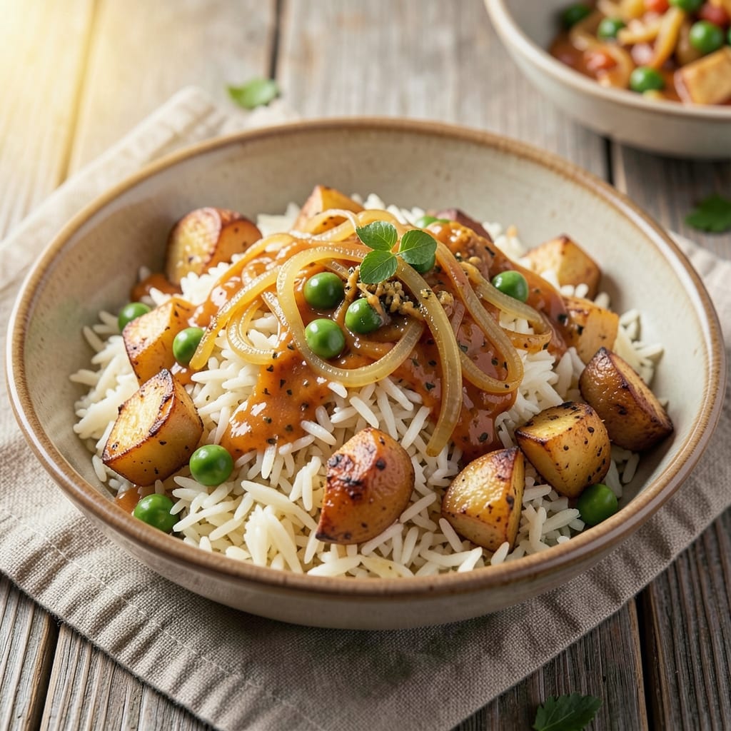 Aloo Matar Rice Recipe: Creamy Peas and Potatoes in Fragrant Basmati