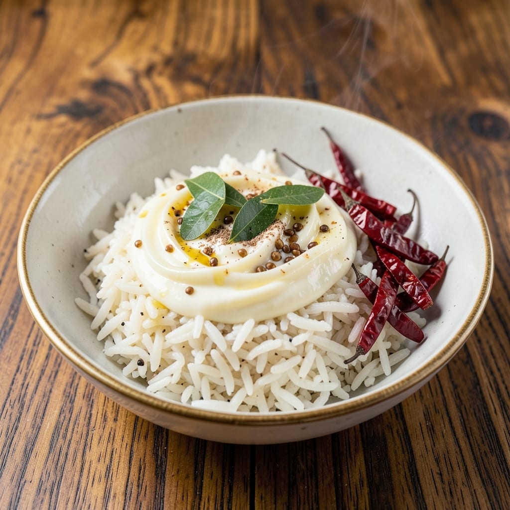 Andhra Curd Rice Recipe: Tangy Tamarind and Mustard Seed Crunch