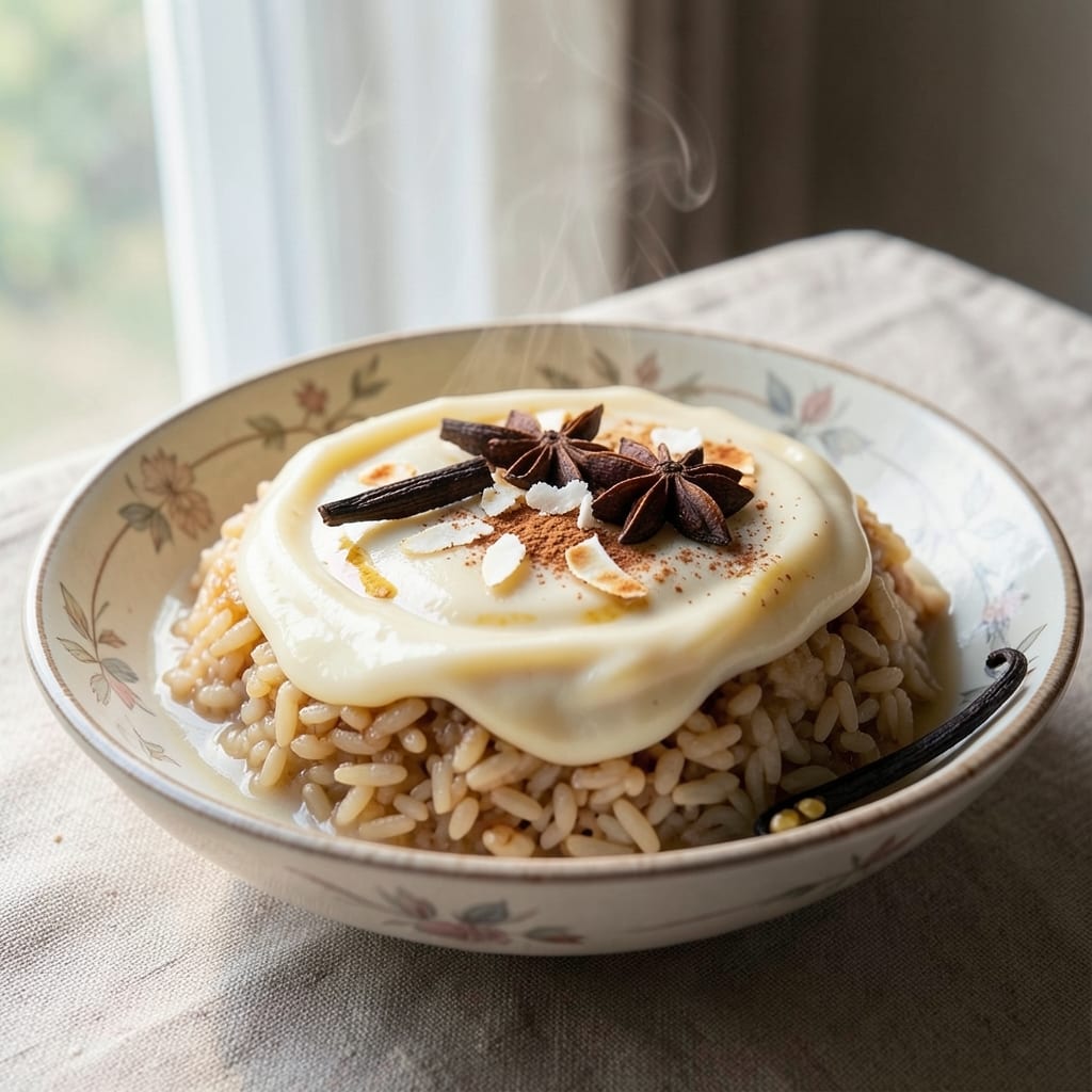 Asian Rice Pudding Recipe: Coconut Milk Velvety With Pandan Swirl