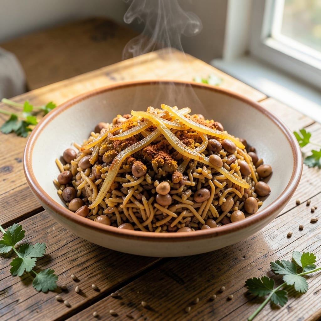 Arabic Lentil Rice Recipe: Spiced One-Pot Harmony with Earthy Depth