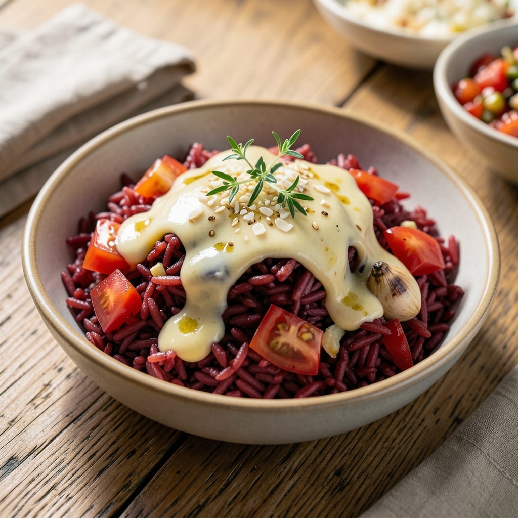 African Red Rice Recipe: Tomato-Coconut Spice Fusion in One Pot