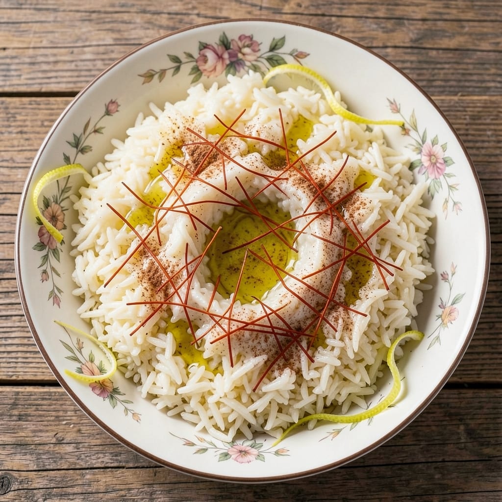 Arabic White Rice Recipe: Fragrant Saffron and Lemon Flavor in Every Grain