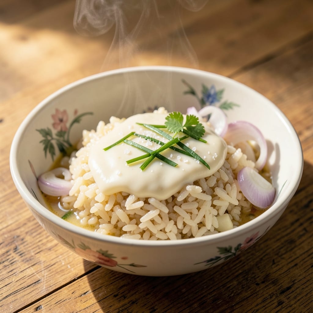 Asian Steamed Rice Recipe: Sticky, Fragrant Grains with Jasmine-Coconut Infusion
