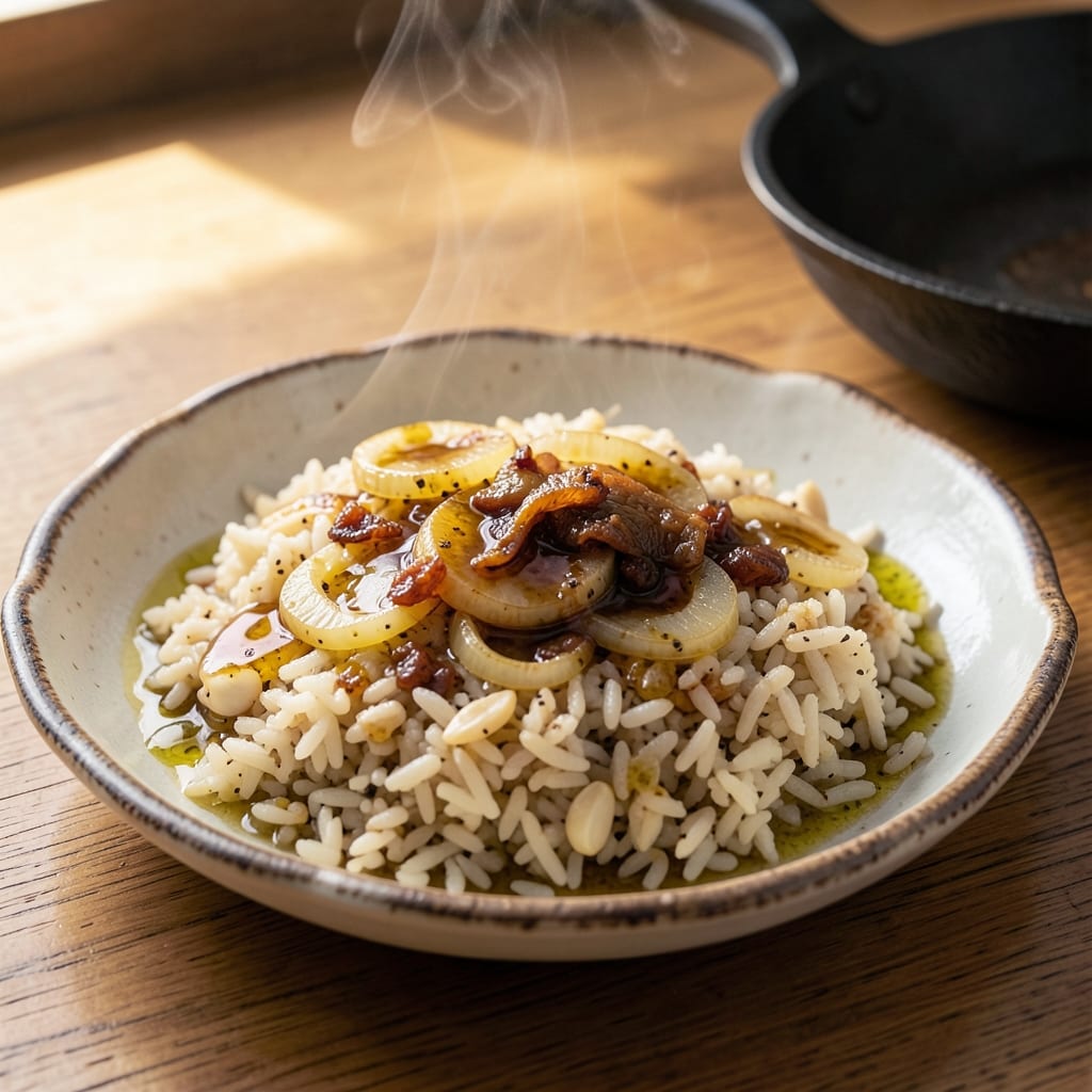 Any Recipe With Rice: One-Pot Fragrant Pilaf With Toasted Spice Crunch