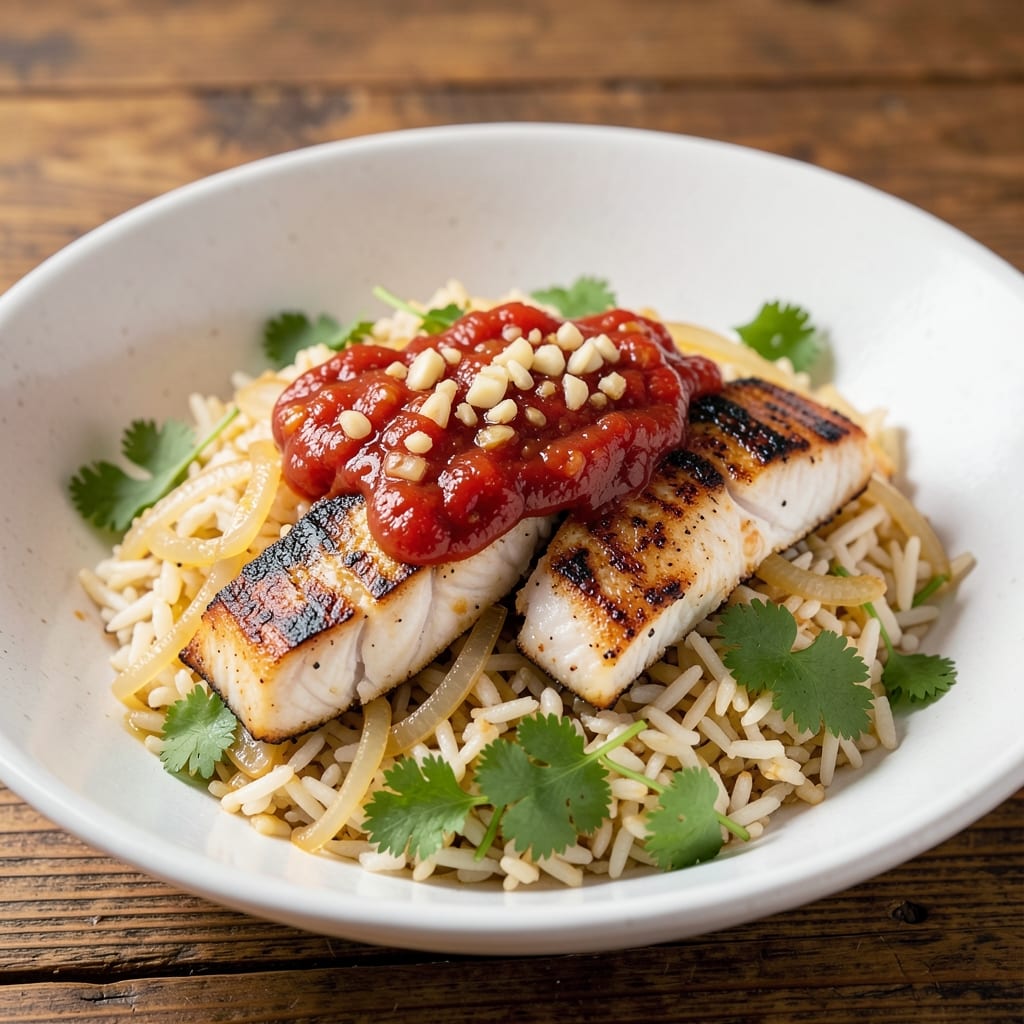 African Fish and Rice Recipe: Spiced Tomato-Basmati Harmony