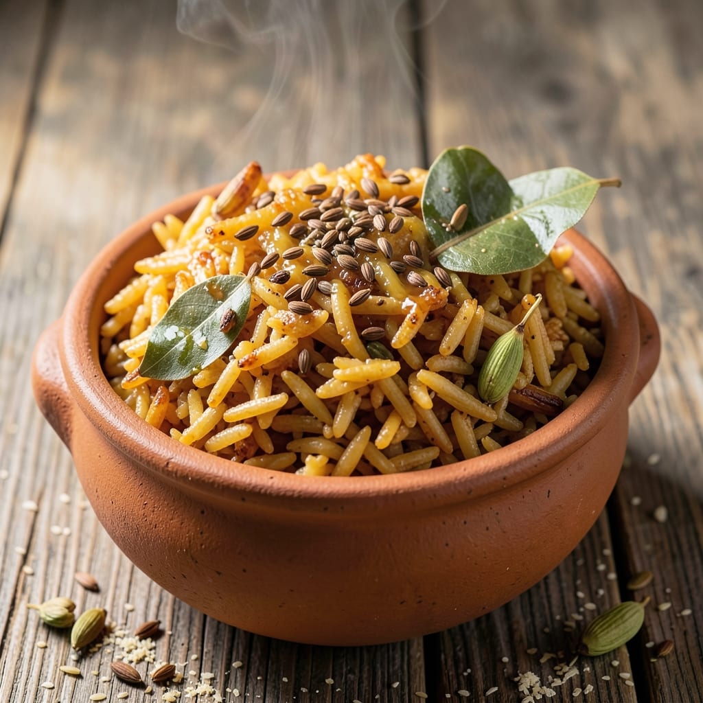 Ajwain Rice Recipe: Earthy Carom Spice with Nutty Crunch