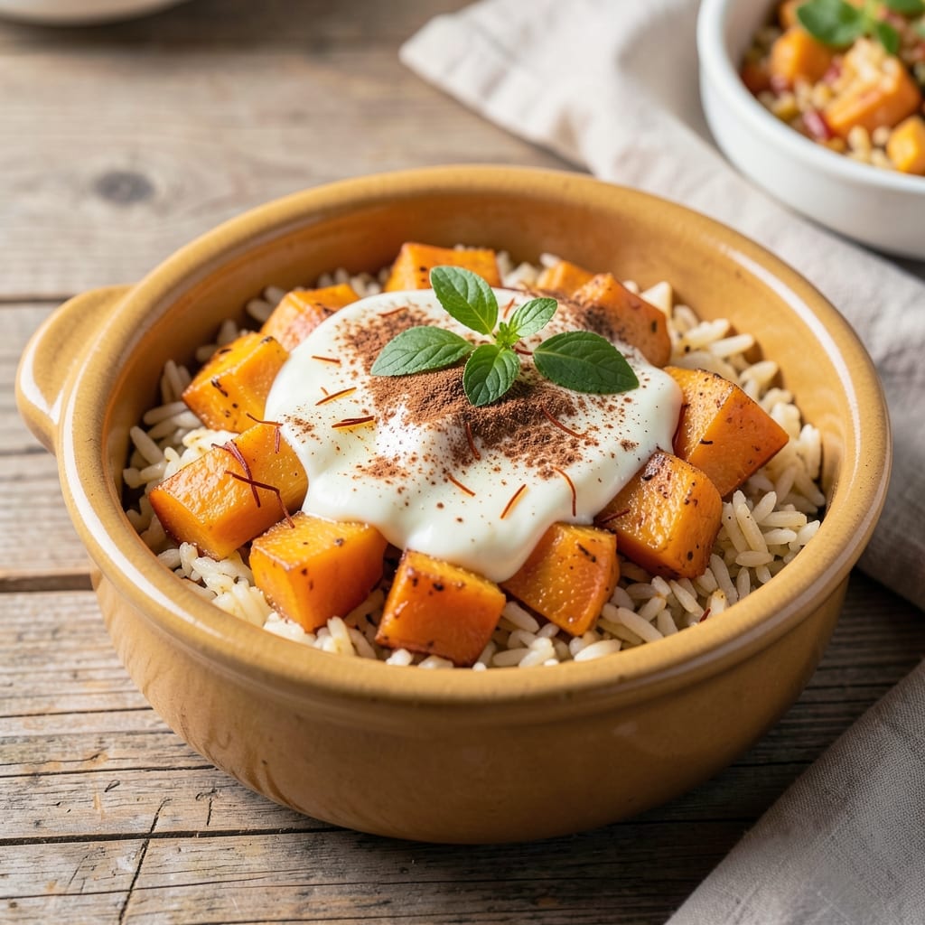 Armenian Pumpkin Rice Recipe: Saffron-Infused Grain with Toasted Spice Crunch